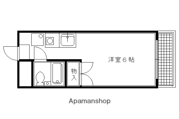 ラピス京都神宮道(1K/5階)の間取り写真