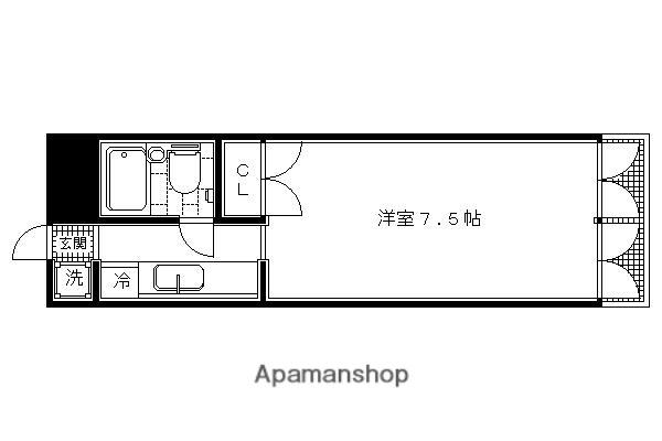 ジュネスIN京都(1K/3階)の間取り写真