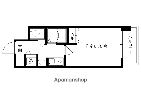プレサンス京大東(1K/5階)の間取り写真