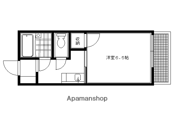メゾン・ド・楓光I(1K/2階)の間取り写真