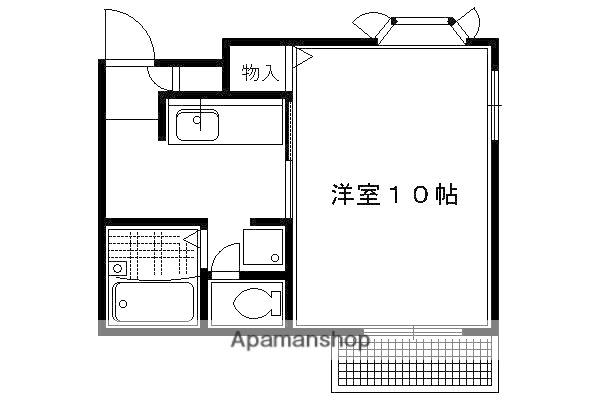 アムズコート(1K/4階)の間取り写真