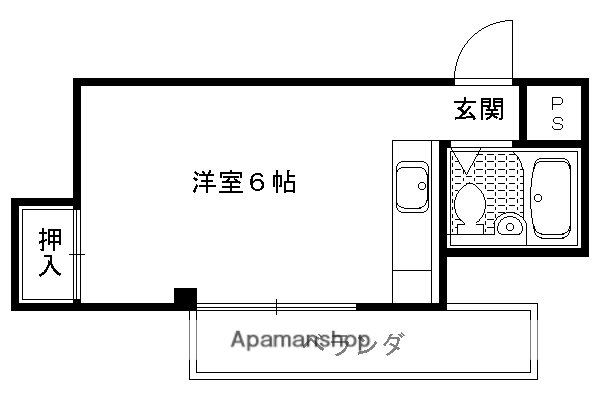 岩倉中大鷺町マンション(ワンルーム/4階)の間取り写真
