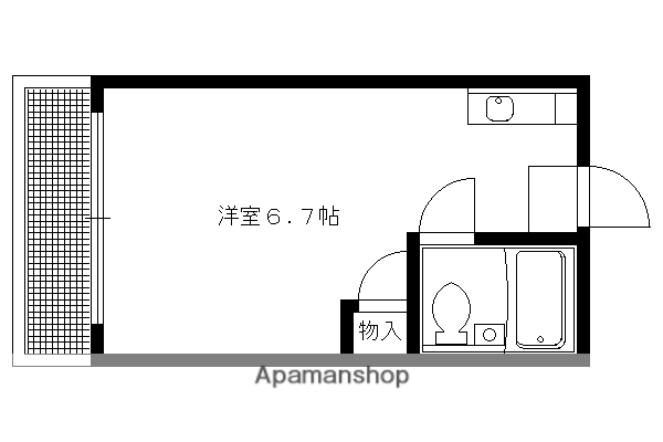 杉山ビル(ワンルーム/4階)の間取り写真