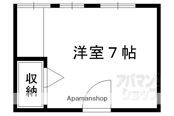 叡山電鉄 一乗寺駅 徒歩10分 2階建 築48年(ワンルーム/2階)の間取り写真
