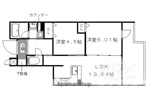 ロマンレジデンス(2LDK/3階)の間取り写真