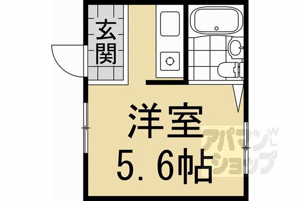 パイングローブ高辻(ワンルーム/3階)の間取り写真