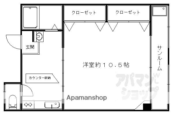 葛城マンション(1K/3階)の間取り写真