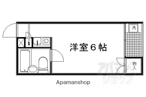ラメールI(1K/1階)の間取り写真