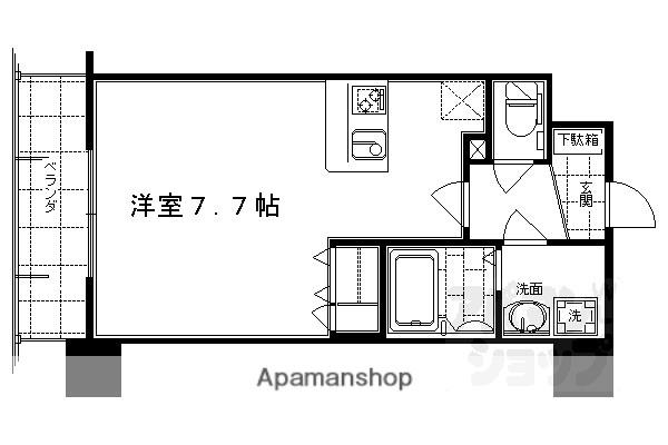 エスリード烏丸五条駅前(1K/7階)の間取り写真