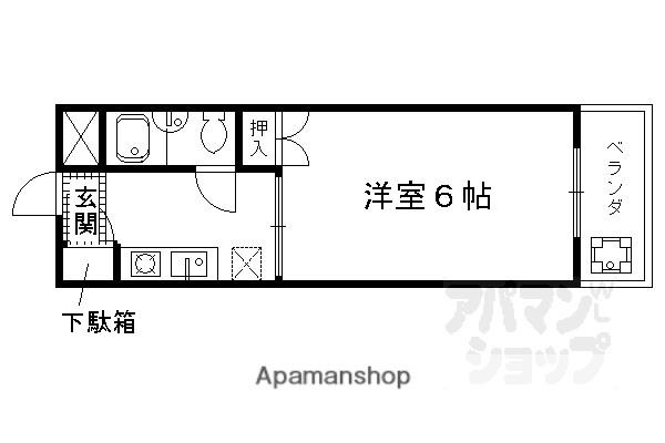 コーポ姉小路(1K/3階)の間取り写真