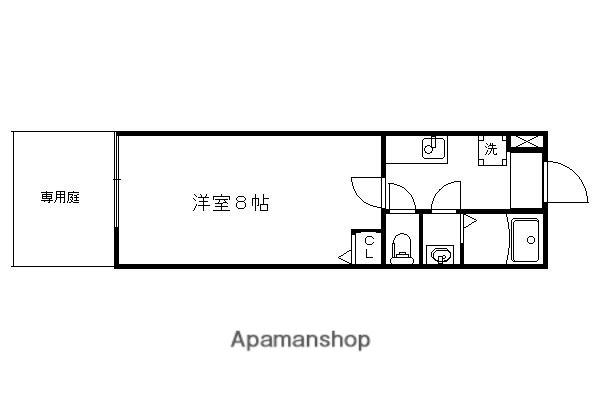 フラッティ丸太町御前(1K/2階)の間取り写真