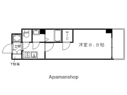 エスプレイス京都RAKUNAN(1K/2階)の間取り写真