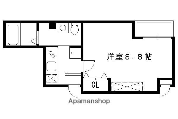 フラッティK&S千本寺之内(1K/4階)の間取り写真