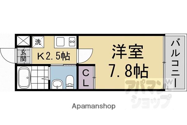 グランメゾン梅小路(1K/3階)の間取り写真