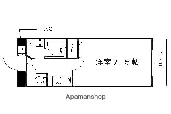 ウィズ高辻通(1K/5階)の間取り写真
