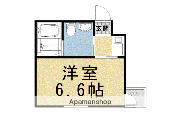 ノ・レーヴ堀川高辻(1K/3階)の間取り写真