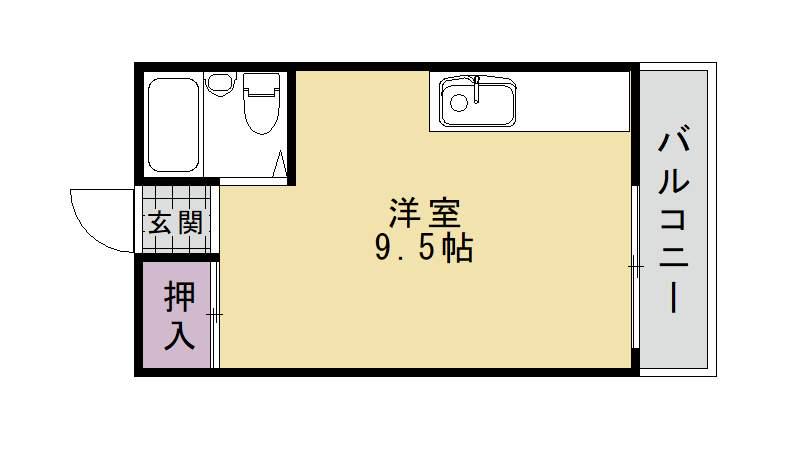 メゾン・ド・リメール(ワンルーム/2階)の間取り写真