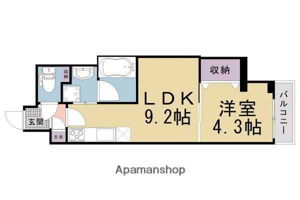 APPARTAMENTO鞍馬口(1LDK/1階)の間取り写真