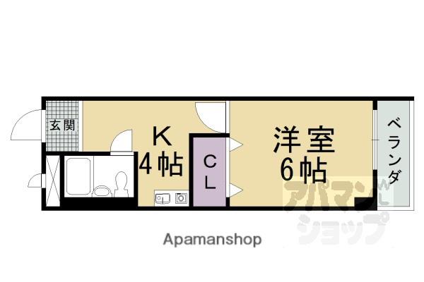 信和岩倉ハイツ(1K/2階)の間取り写真