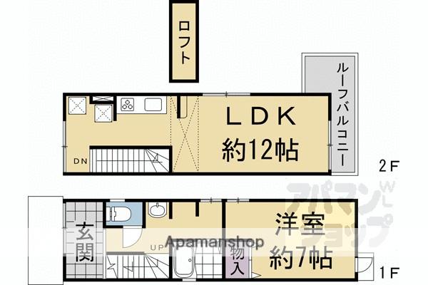 大文字町戸建(1LDK)の間取り写真