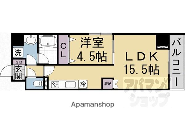 リヒトサール(1LDK/3階)の間取り写真