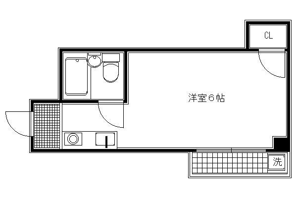 レミー京趣苑(1K/3階)の間取り写真