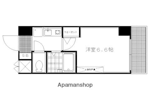 ラナップスクエア京都北野(1K/2階)の間取り写真