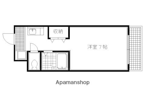 ルミナス北野(1K/3階)の間取り写真