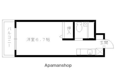 DOMUSOGAWA(1K/1階)の間取り写真