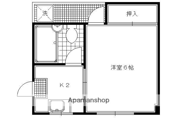 カナダハイツ(1K/3階)の間取り写真