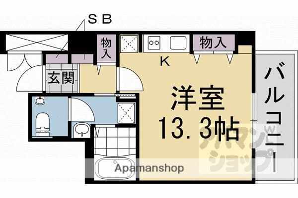 さくら西陣(ワンルーム/7階)の間取り写真