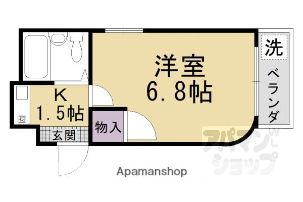 シャトーサンライズ(1K/1階)の間取り写真