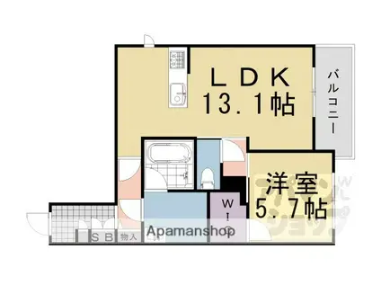 シャーメゾンSAITO(1LDK/2階)の間取り写真