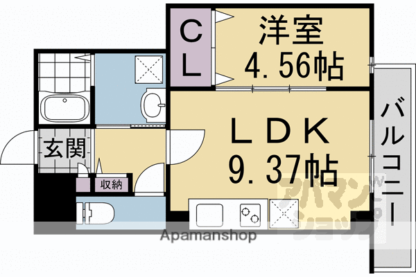 KSメゾン聚楽(1LDK/6階)の間取り写真