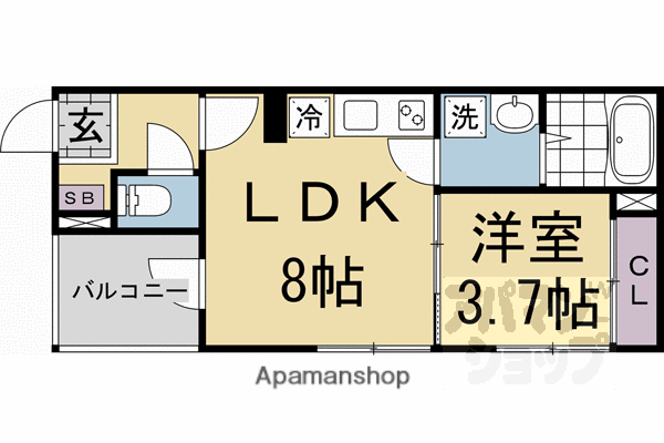 ハーモニーテラス四宮神田町(1LDK/3階)の間取り写真