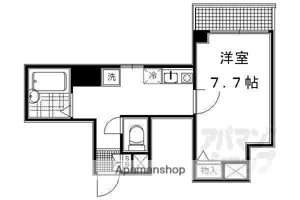 シエークル21(1K/7階)の間取り写真