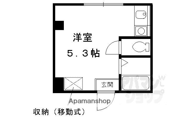 ステーション京都女子ハイツ(ワンルーム/3階)の間取り写真