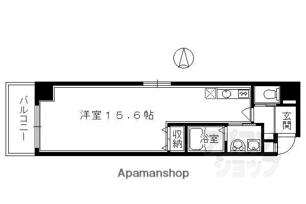 リンツ御池(ワンルーム/6階)の間取り写真