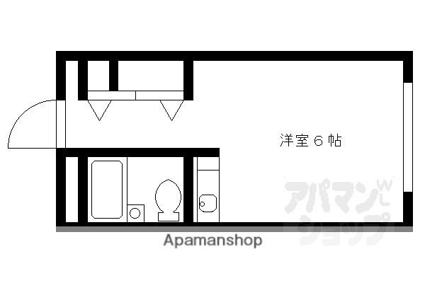 文華堂マンション(1K/4階)の間取り写真