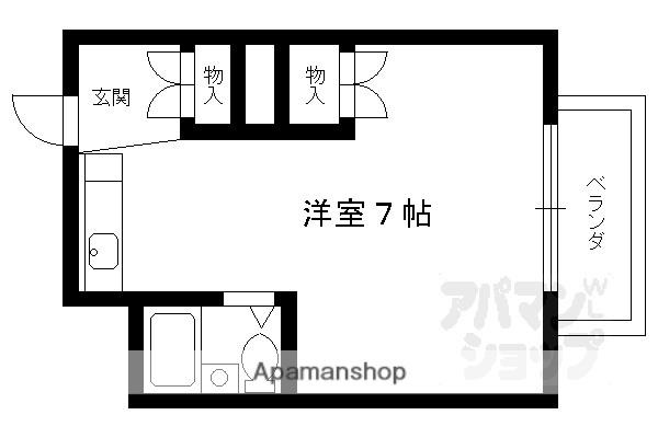 マンション稲垣(ワンルーム/4階)の間取り写真