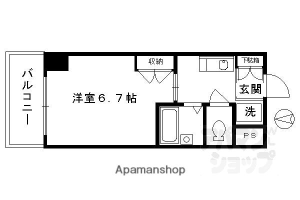 OCTHILL(1K/2階)の間取り写真
