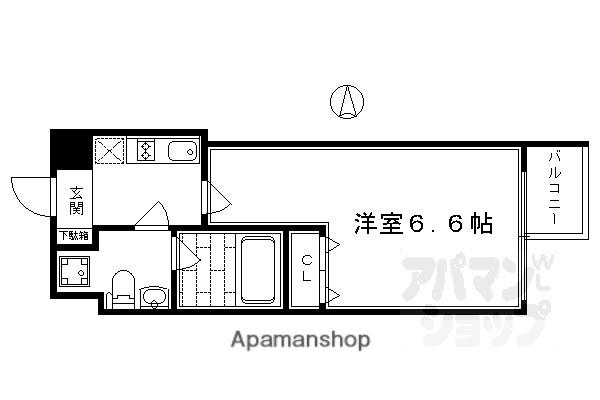 プレサンスNEO京都烏丸(1K/7階)の間取り写真