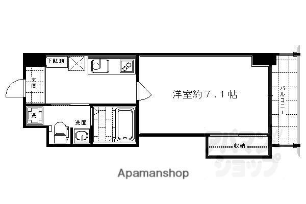 HF四条河原町レジデンス(1K/9階)の間取り写真