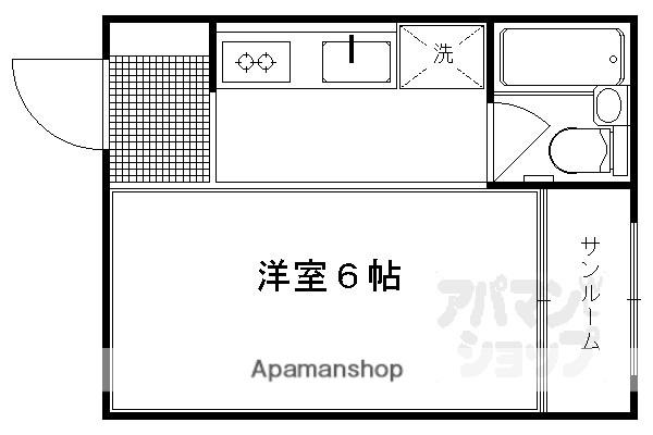 新和ハイツ(1K/4階)の間取り写真