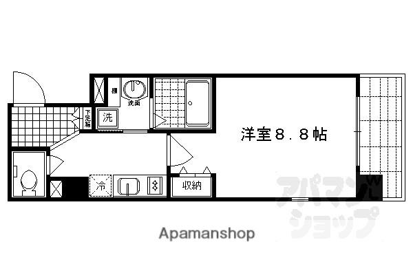 エイペックス京都西陣(1K/2階)の間取り写真