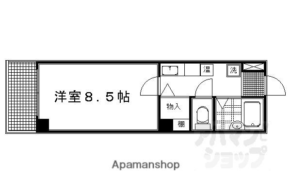 エスポワール聚楽(1K/7階)の間取り写真