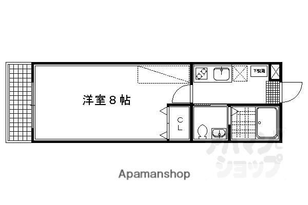 スクウェア ワン(1K/3階)の間取り写真