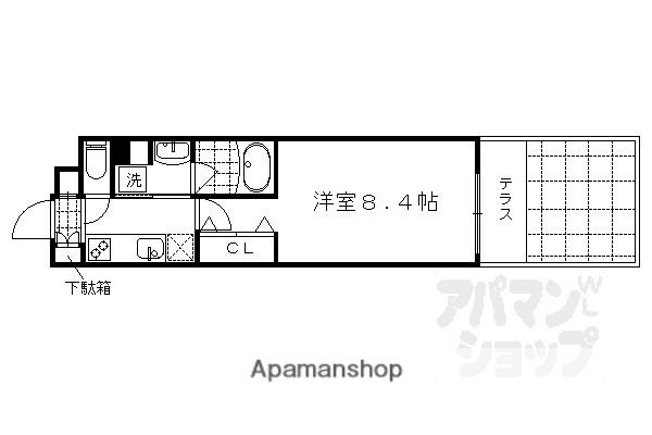ベラジオ西陣聚楽II(1K/1階)の間取り写真