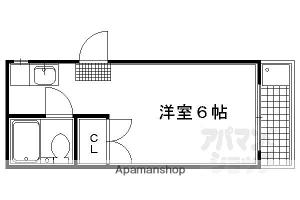 ハイツ和田(ワンルーム/3階)の間取り写真