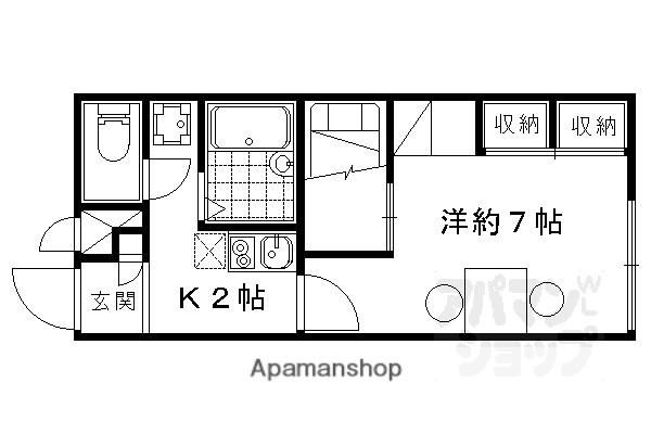 レオパレスヤングフォレストB(1K/2階)の間取り写真
